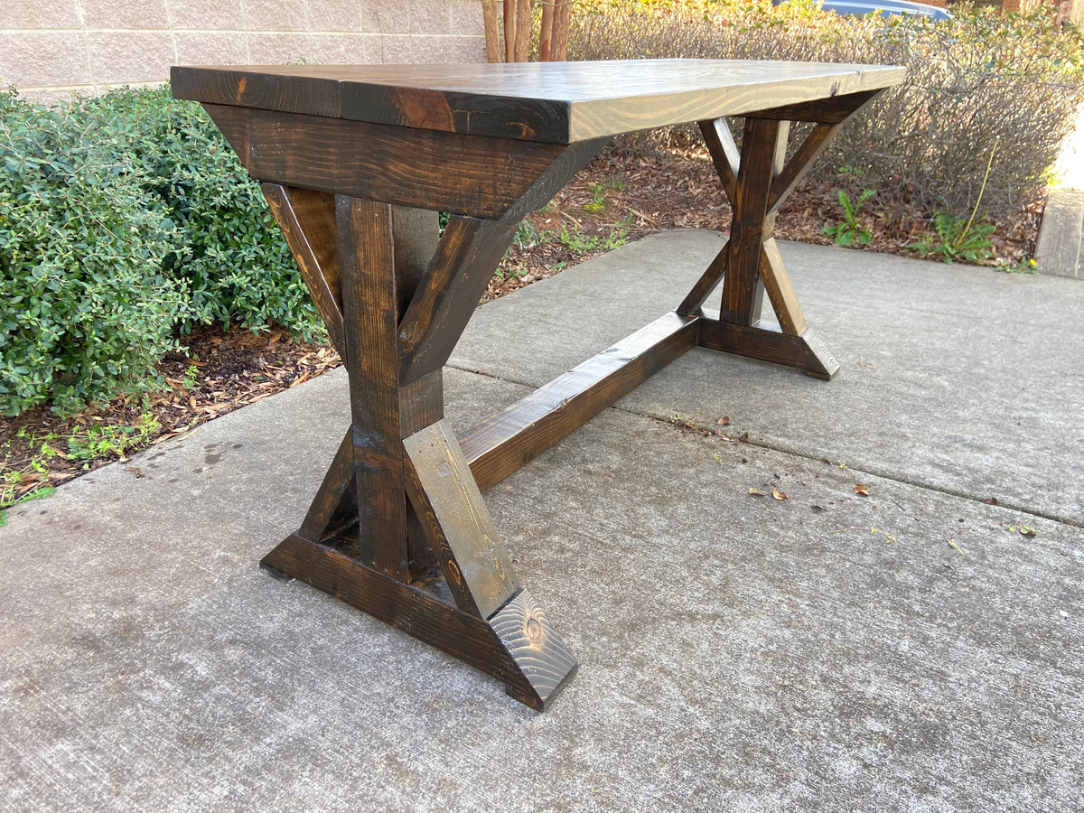 Thin X Desk – Rocky Brook Woodworks