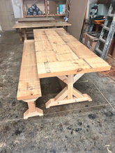 Load image into Gallery viewer, 108” L x 36” W Dining Table and Matching Bench - you pick stain color